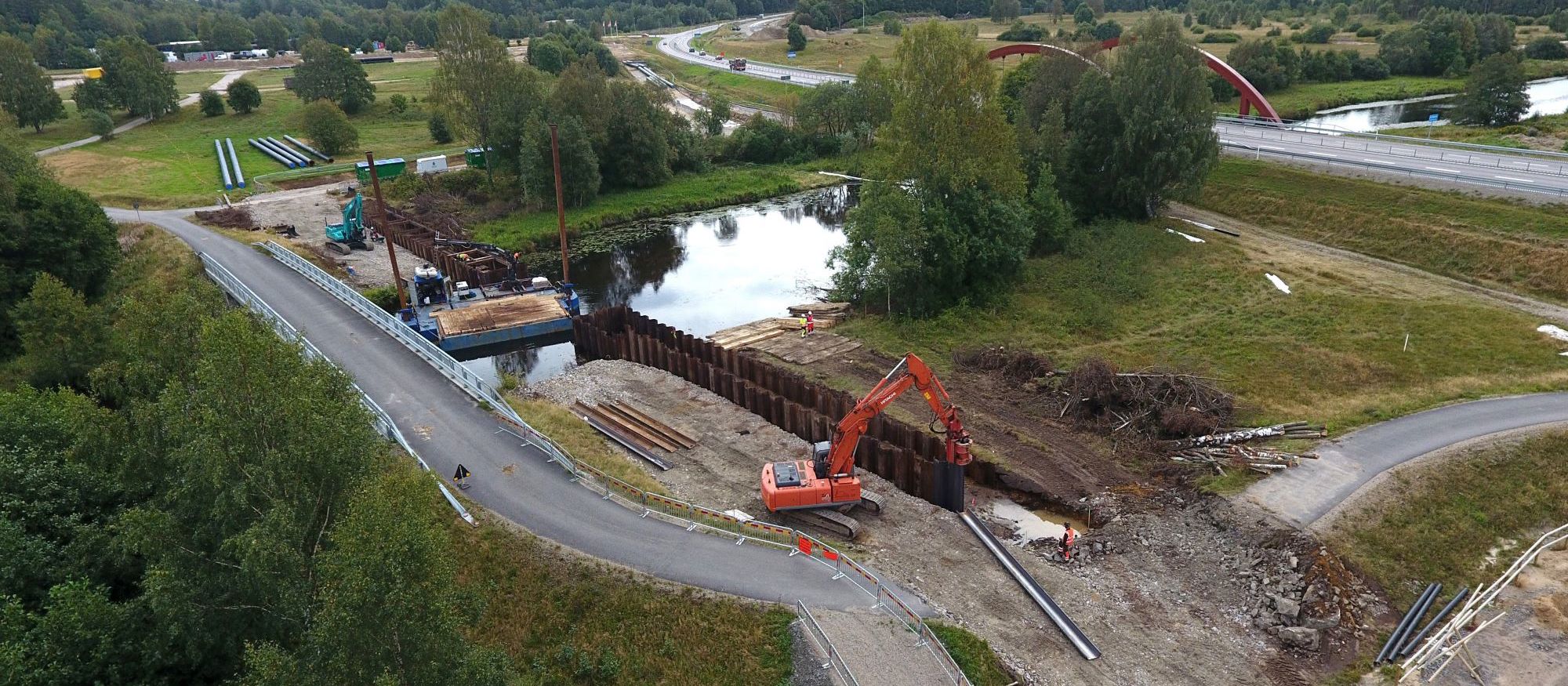 Arbete med överföringsledningar åt Borås Energi