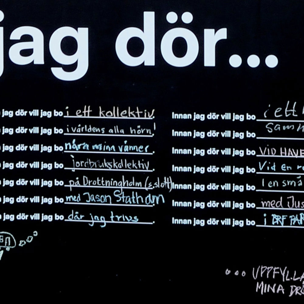 ”Before I die-konceptet” har nått Stureby och den heta bostadsdebatten. Foto: Veidekke 