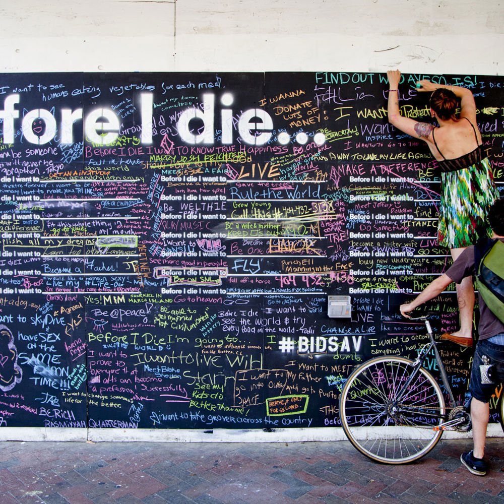 “Before I die...” i Savannah, USA. Foto: Trevor Coe.